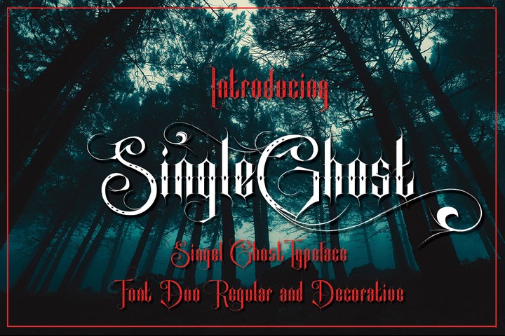 Przykład czcionki Single Ghost Regular